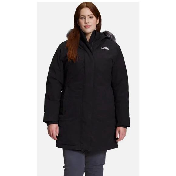 The North Face Women's Arctic Parka Coat 600 Down Fill Black 3X Fur Hood $350 - Picture 9 of 16